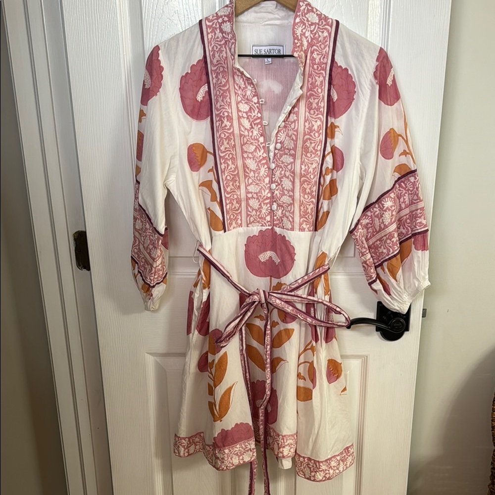 Anthropologie Sue Sartor flounce shorty dress L - Picture 5 of 16